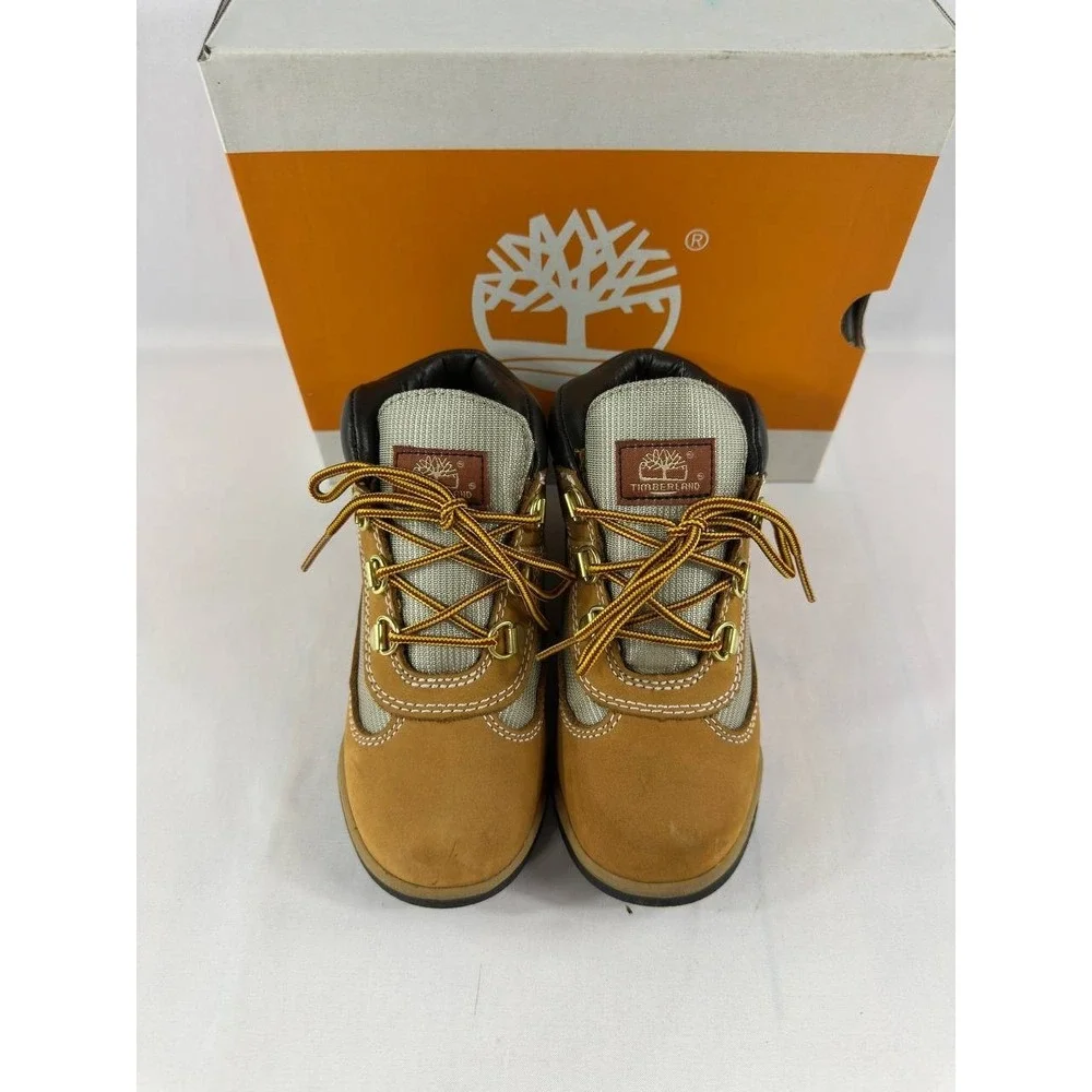 Timberland Field Boots Toddler Size 12M Wheat Brown Leather Hiking Boots 15845